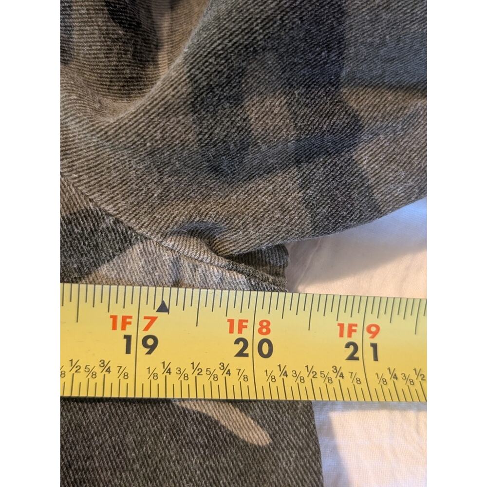 Mystree Shabby Chic Camo Velvet Trim Distressed Button Front Jacket Sz S - Picture 5 of 13
